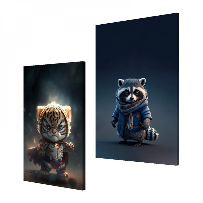 ماركتنا لوحة قماشية ثنائية بتصميم أنمي - Image 2