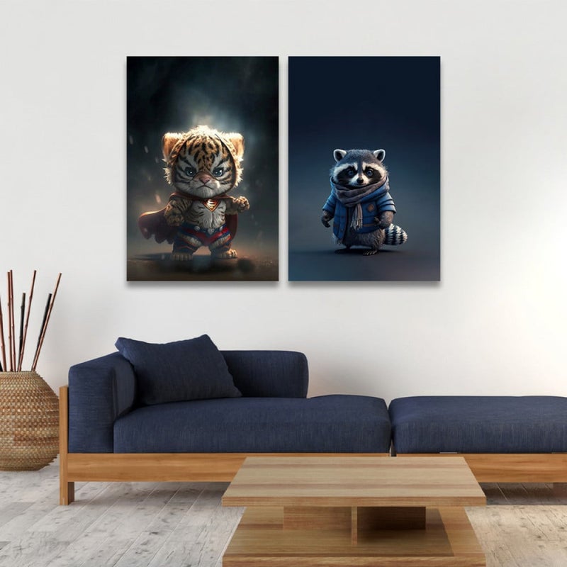 ماركتنا لوحة قماشية ثنائية بتصميم أنمي - Image 1