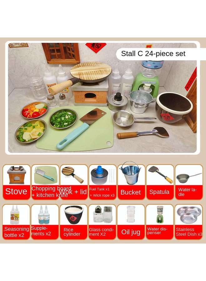 Mini Small Kitchen Stall Small Kitchen Night Market Stall Project Square Stall Real Cooking Kitchen Market Hot Sale - Image 5