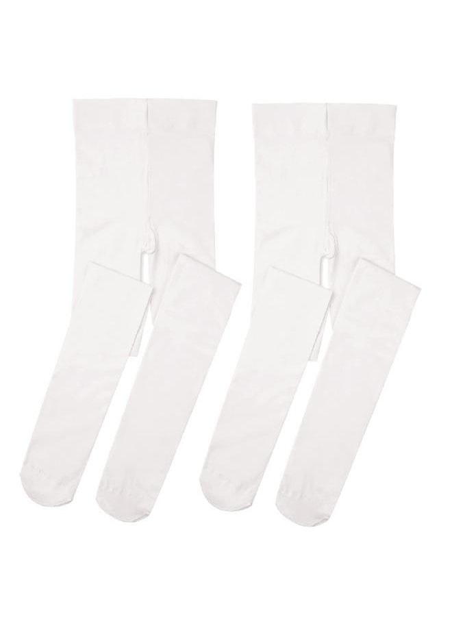 Stelle Stelle Girls Ballet Dance Students School Footed Tight (Toddler/Little Kid/Big Kid), (2-White, 2-4T)  - Image 4