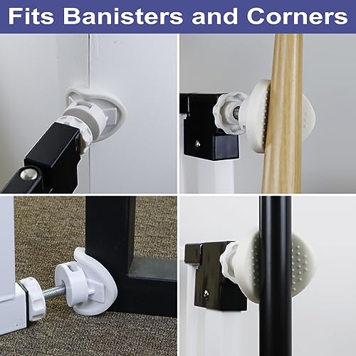 GRENFU Baby Gate Banister Adapter (2 Pack) Universal Hardware for Pressure Mounted Gate - Stairs to Wall Parts for Pets - White Extender - Image 2