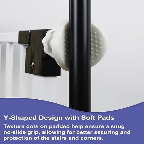 GRENFU Baby Gate Banister Adapter (2 Pack) Universal Hardware for Pressure Mounted Gate - Stairs to Wall Parts for Pets - White Extender - Image 3