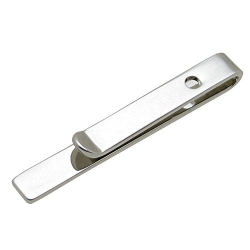 Modern Elements Tie Clip Bar Metallic Finish - Firm Hold and Perfect For Skinny Ties (Chrome) - Image 2