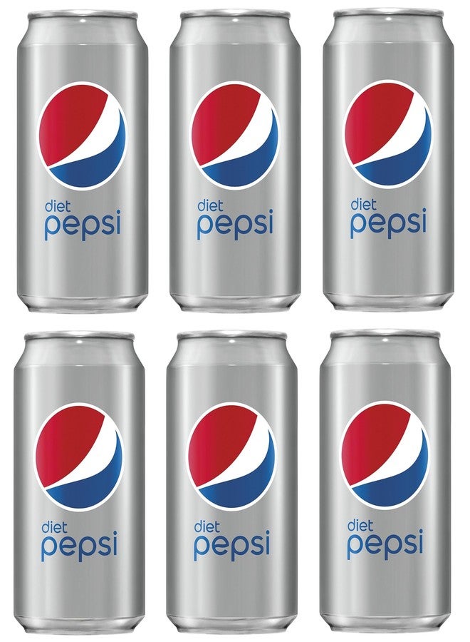 Pepsi Diet Cola Soft Drink, Sugar-Free Carbonated Beverage, 300mL X Pack of 6 Cans, (Product Of UAE) From DECADENT FOODS - Image 1