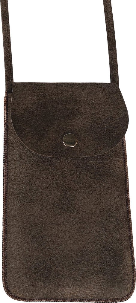Cemmys Women's Crossbody Nubuck Shoulder Phone Bag Case - Brown  - Image 1