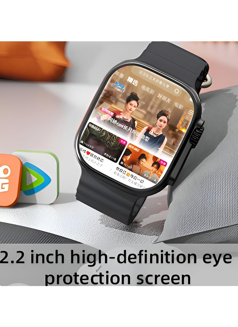 Ultra - S9 ULTRA Smart Watch Series 8 Full Screen Wireless Charging Function Built In 4G SIM Card Internet Connection And Phone Calls Supports Many Mobile Applications Compatible It contains a camera With Android And IOS System - Image 1