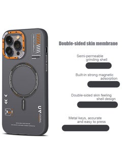 Color Fans Magnetic Case for iPhone 15 Pro Max Compatible with MagSafe Slim Protective Translucent Matte Phone Cover Matte Black  - Image 2