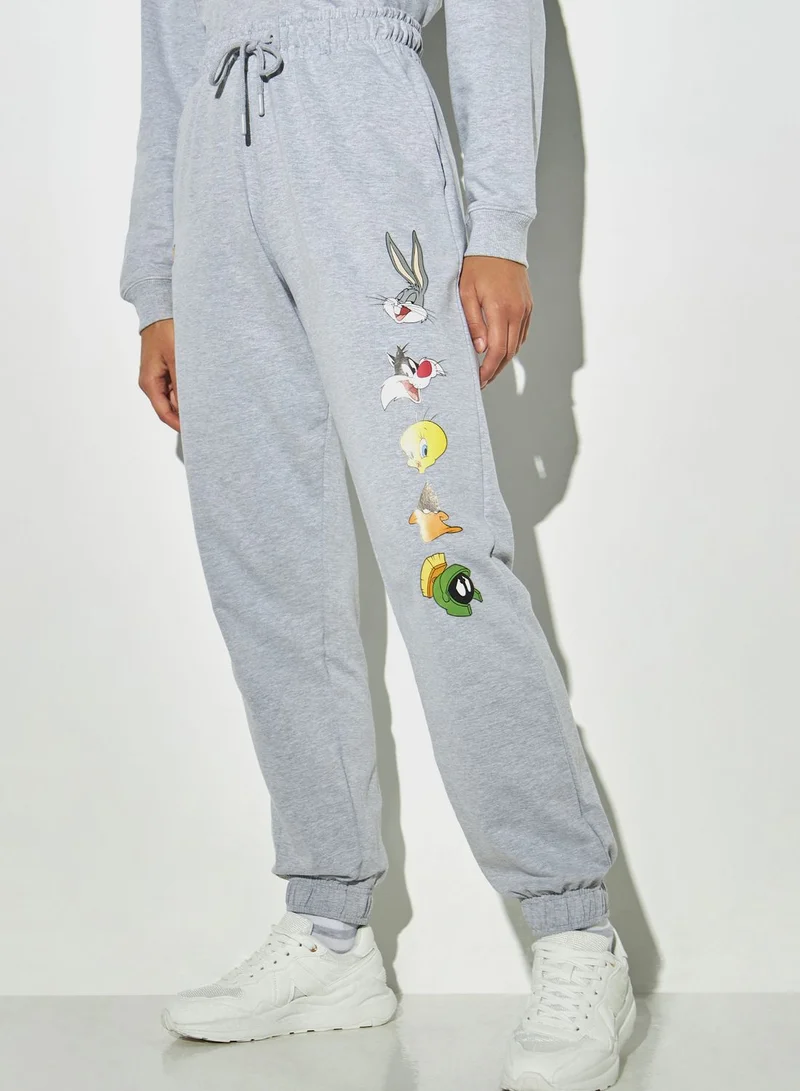 اس بي كاركترز Printed High Waist Pants