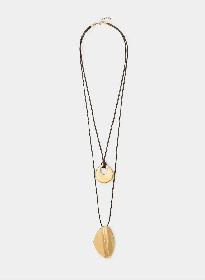 بارفوا عقد مزدوج مع قلادة