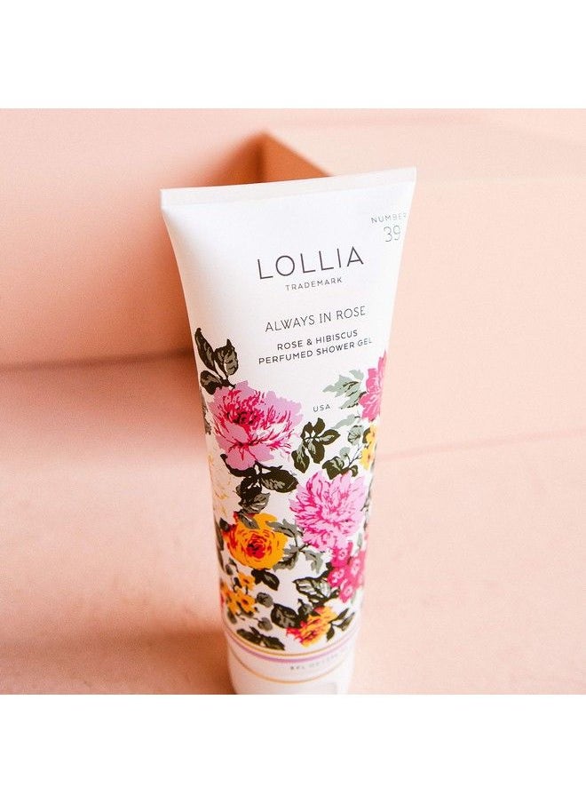 Lollia - Always In Rose Shower Gel | Nourishing Body Wash | Cleanses And Moisturizes Skin | Finest Ingredients Including Shea Butter & Aloe Leaf | 8 Fl Oz / 236 Ml - Image 1