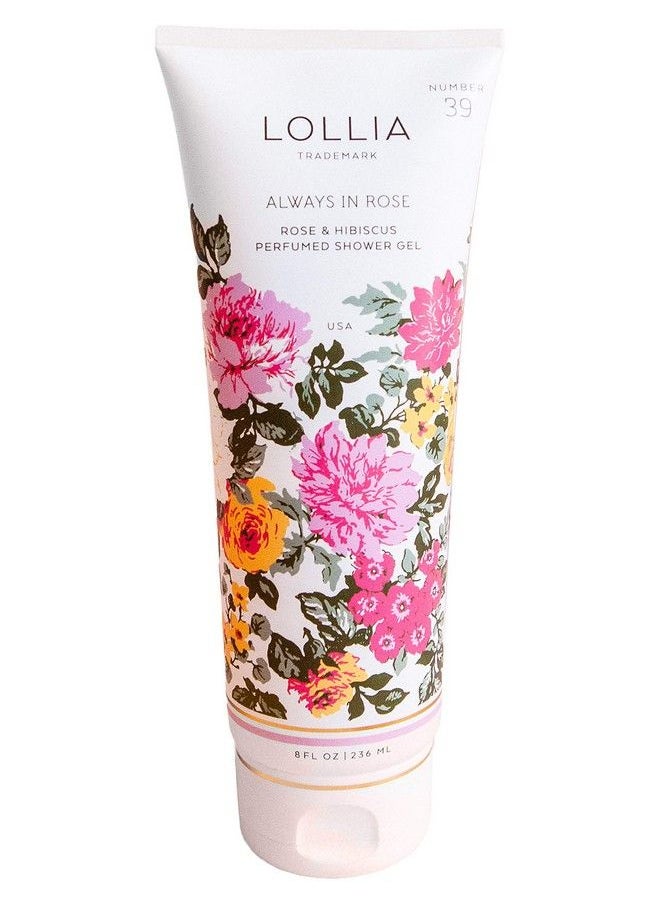 Lollia - Always In Rose Shower Gel | Nourishing Body Wash | Cleanses And Moisturizes Skin | Finest Ingredients Including Shea Butter & Aloe Leaf | 8 Fl Oz / 236 Ml - Image 1