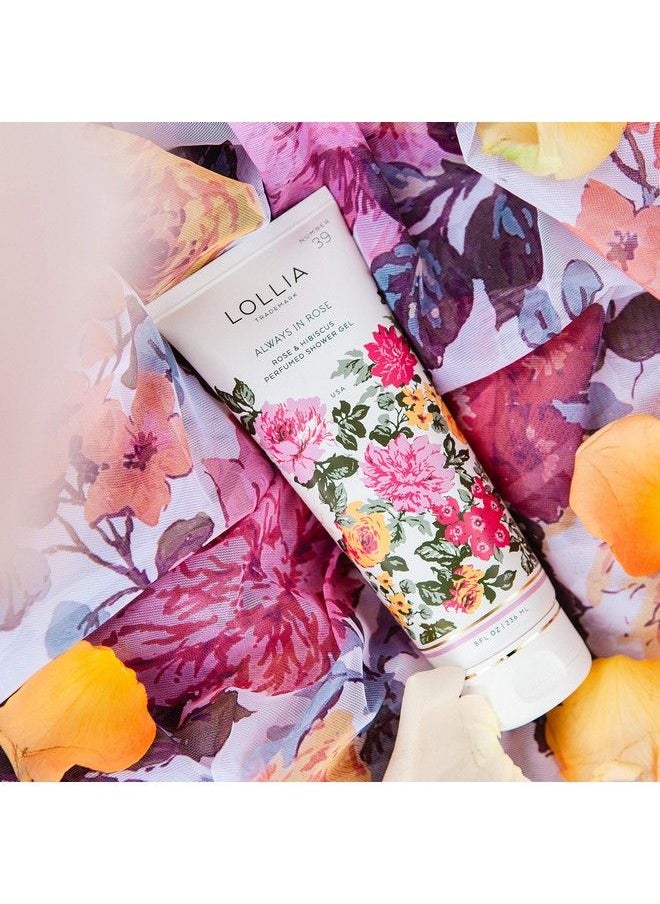 Lollia - Always In Rose Shower Gel | Nourishing Body Wash | Cleanses And Moisturizes Skin | Finest Ingredients Including Shea Butter & Aloe Leaf | 8 Fl Oz / 236 Ml - Image 1