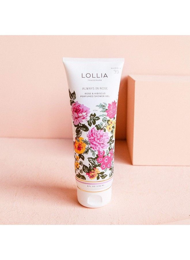 Lollia - Always In Rose Shower Gel | Nourishing Body Wash | Cleanses And Moisturizes Skin | Finest Ingredients Including Shea Butter & Aloe Leaf | 8 Fl Oz / 236 Ml - Image 1