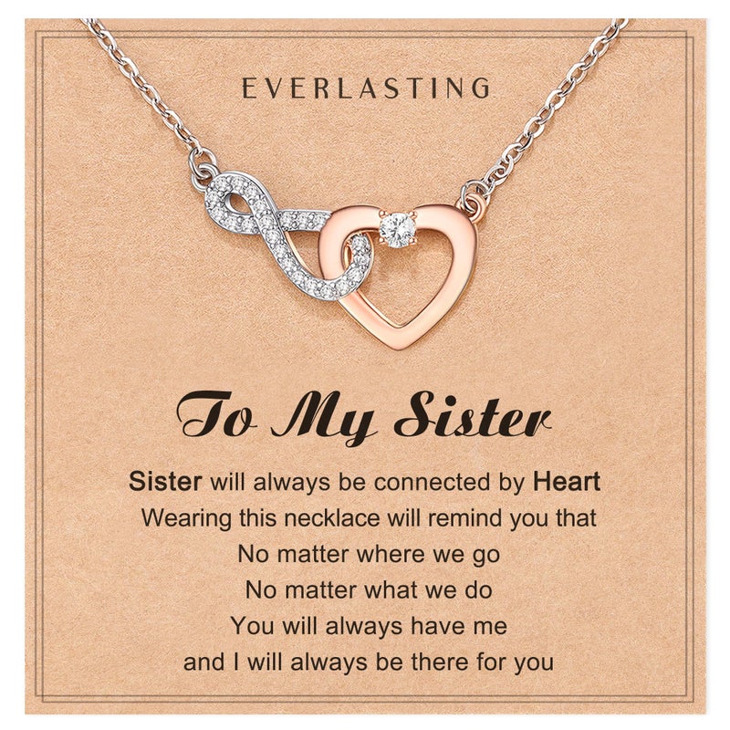 Shonyin Valentines Day Gifts For Sister  Sister Necklace  Sister Valentines Day Gift  Gifts For Sister Gifts From Sister Birthday Mothers Day Gifts Stocking Stuffers For Women Adults 2025 - Image 1