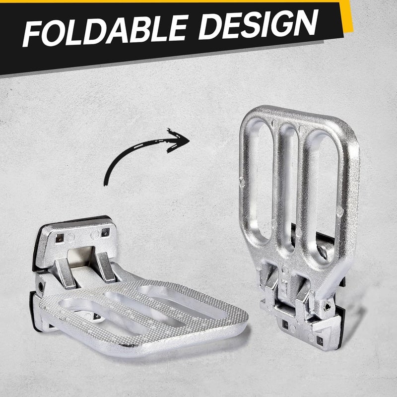 Gedlex Large Folding Step 2 Pack for Truck Heavy-Duty Fold Down Utility Body Step Grab flip-up Handle Step for Truck,Trailers, Busses, Boat, RV, Camper, and Other Vehicles - Image 3