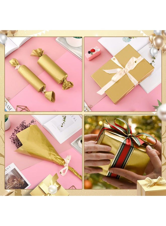 Hlonon 50 Sheets Tissue Paper for Gift Bags - 14 x 20 Inches Recyclable Gold Wrapping Paper for Weddings Birthday DIY Project Christmas Gift Wrapping Crafts Decor - Image 2