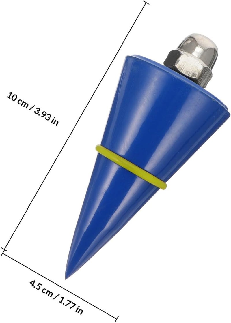 300g Solid Plumb Bob with 12m Cord, Vertical Measuring Tool Pendant Hammer for Construction Site Layout and Building Measurement Random Color - Image 2