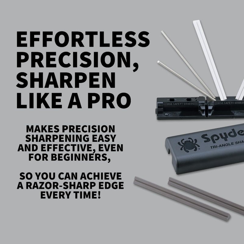 Spyderco Spyderco Tri-Angle Sharpmaker, Complete Knife Sharpening System with Medium Grit and Fine Ceramic Stones for Professional-Grade Finishing - Compact, Easy-to-Use Design - 204MF  - Image 2