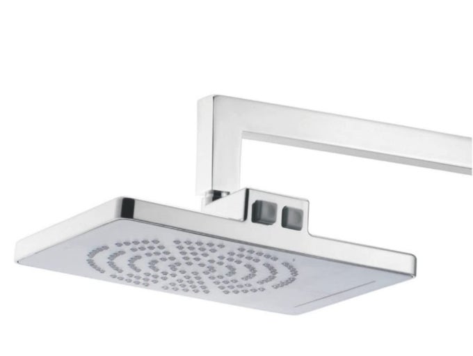 (FILIPSIDE) WALL MOUNTED ABS CP OVER HEAD SHOWER 8"X12" INCH WITHOUT ARM HIGH PRESSURE WATER SAVING FILTERED ADJUSTABLE 2 FUNCTIONS CASCADE & RAINFAL & RAIN SPRAY OVERHEAD SHOWER FOR BATHROOM ACCESSORIES