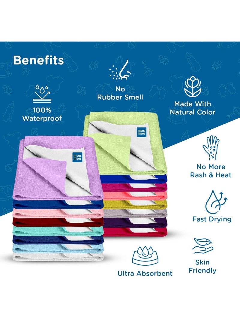 mee mee Instadry Cotton Bed Protector Mattress Ultra Absorbent Quick Dry Sheet for Newborns Soft Breathable Reusable Waterproof Cot Sheet for Toddlers Skin Friendly 140x220cm pink  - Image 5