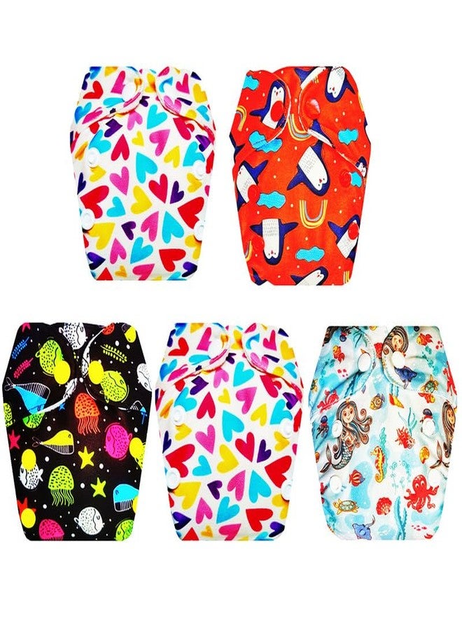 Dumbledo Premium Newborn Cloth Diaper with Integrated Soaker (Pack of 5) | Soft & Gentle | Reusable & Washable | Easy to Clean | Everyday Diapering Essential | 0 - 4 Months | Unisex Baby - Image 1