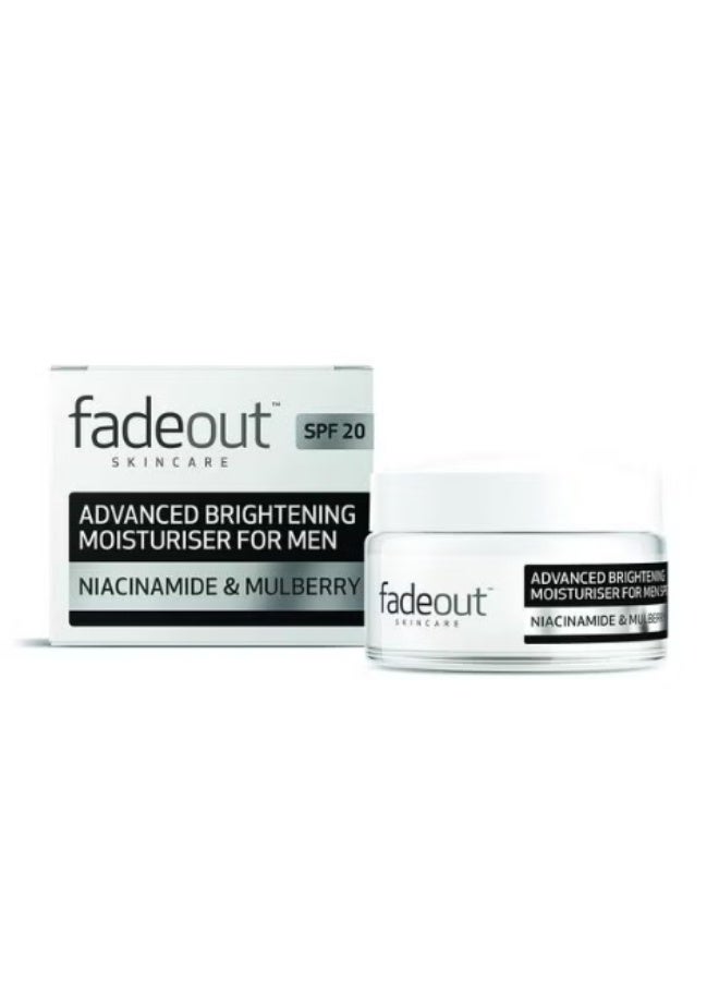Advanced Brightening Moisturiser For Men Exfoliating Daily Moisturiser With Spf20 With Niacinamide & Mulberry