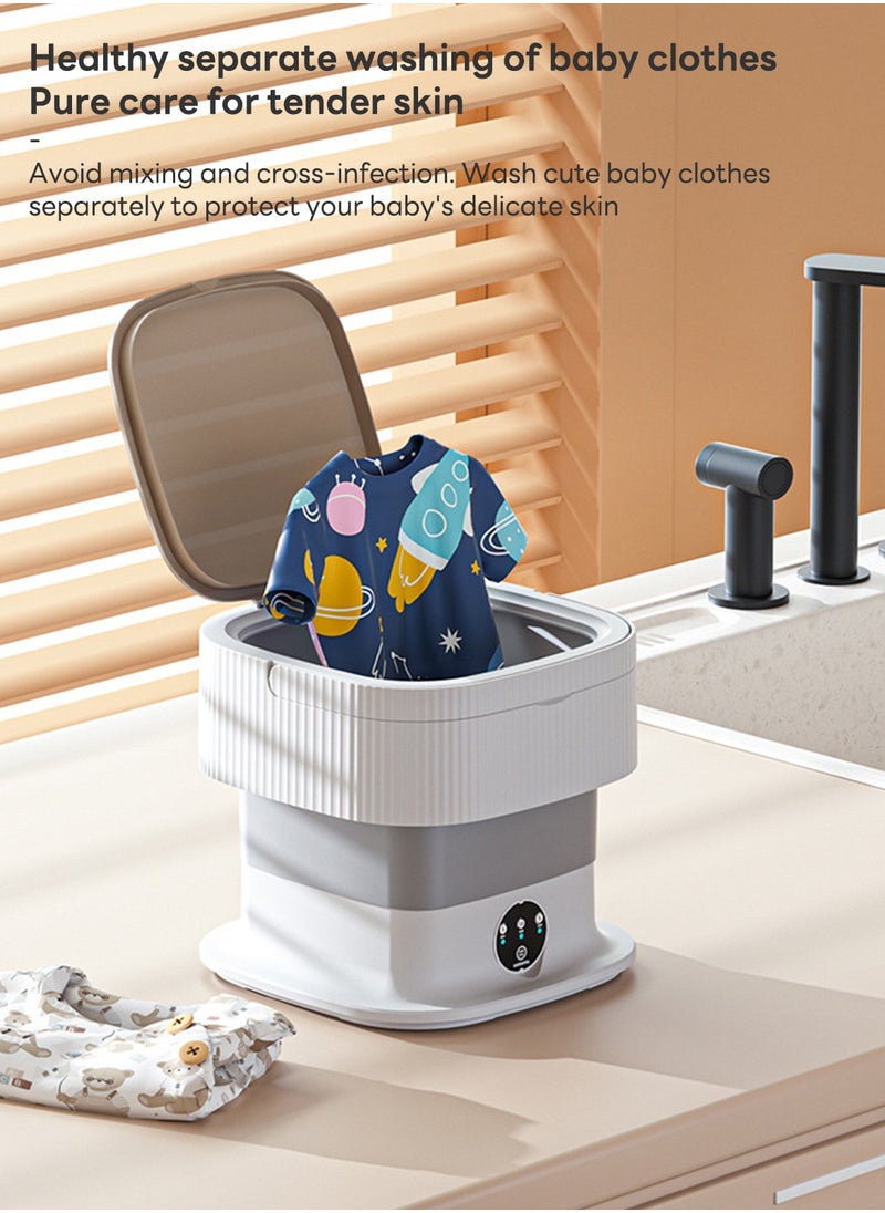 Sharpdo 10L Small Mini Washing and Drying Washing Machine Special Folding Washing Machine for Baby Underwear  - Image 4