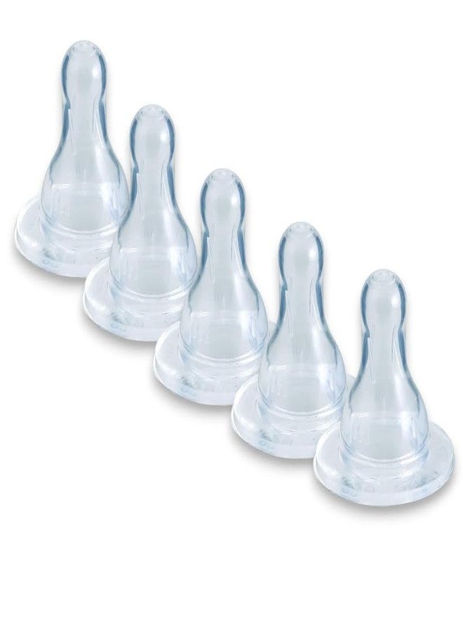 RB POINT Stage 1 Nipple for All Type Feeding Bottles (Pack of 5 Nipple, Silicone) - Image 1