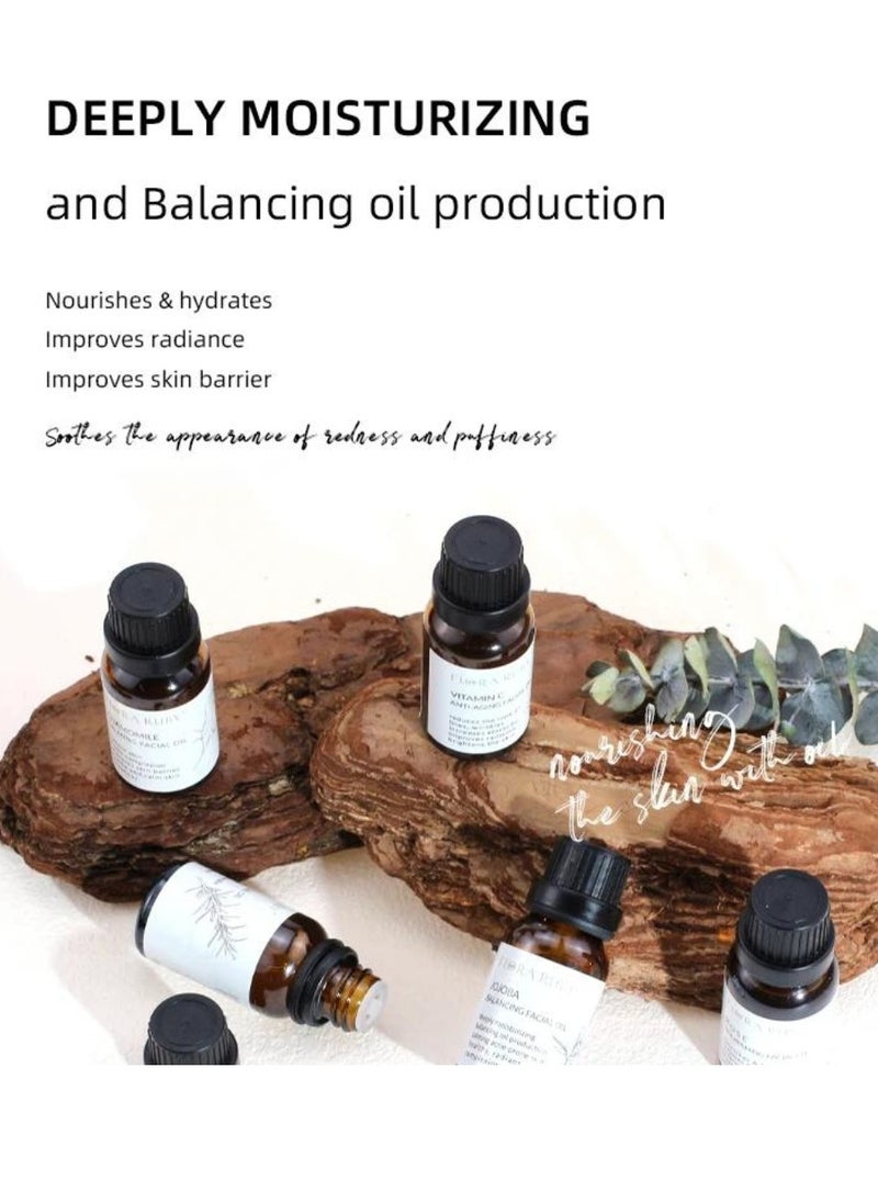 FLORA RUBY - Rosemary Clarifying Facial Oil Clarifying Skin Tone Soothes the Appearances of Redness and Puffiness Rosemary Essential Facial Oil for Face and Skin Moisturizing and Nourishing 15ml - Image 1