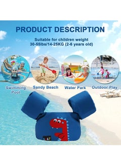 Generic Toddler Swim Vest Kids Water Wings Arm Floaties for 30-50 Pounds Infant Safety Swim Aid Jumper Inflatable Swim Arm Bands Float Sleeves Swimming Armbands for Sea/Pool/Beach/Training (Red Dinosaur)  - Image 3