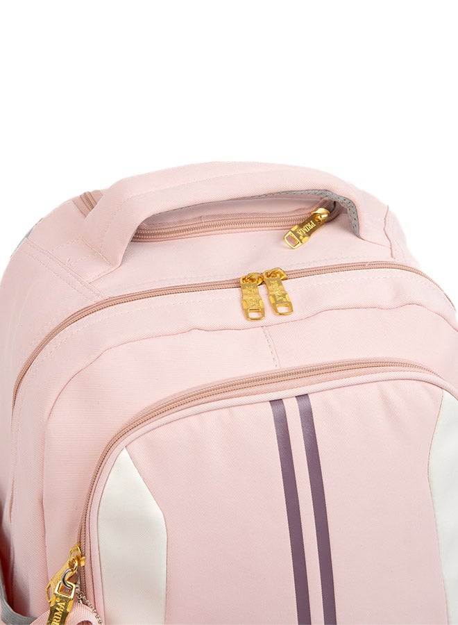 بريما حقيبة مدرسية للطلاب بعجلات 20 بوصة | حقيبة قابلة للتحويل بعجلات قابلة للإزالة 4 عجلات، مع مقلمة، لون زهري جذاب، تصميم خفيف ومتين ومناسبة للسفر والمدرسة - Image 4