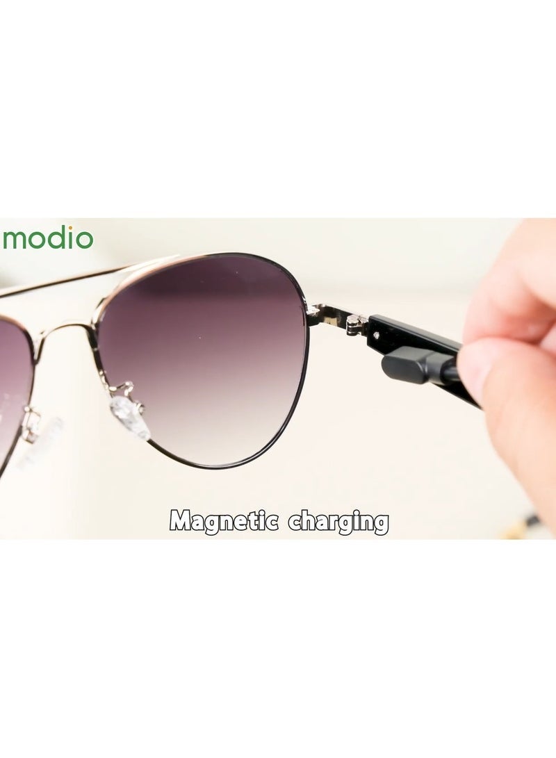 موديو MG05 Smart Audio Glasses with Bluetooth Speakers | UVB Eye Protection, Multi-Functional Touch Control, Built-in Mic, Long Battery Life  Lightweight Design for Hands-Free Music  Calls – Black - Image 5