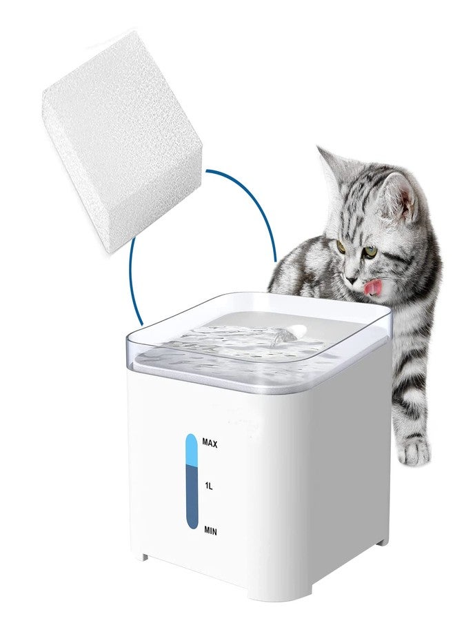 Qzbhct Pet Replacement Sponge Filters Pre Filter Sponges for 67oz/ 2L Pet Water Fountain Cat Water Foam Filter Dog Drinking Water Foam Filters for Pet Dog Cat Fountain (12) - Image 3