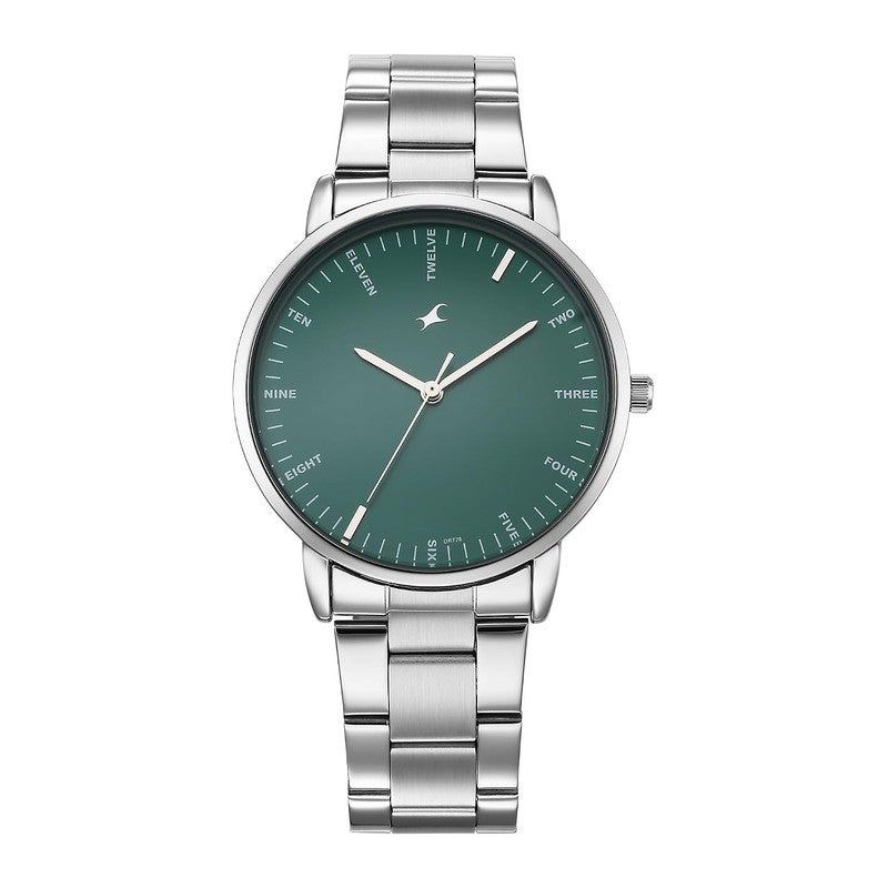 Fastrack Stunners X Special Edition Quartz Green Dial Stainless steel Watch for Men - Image 1