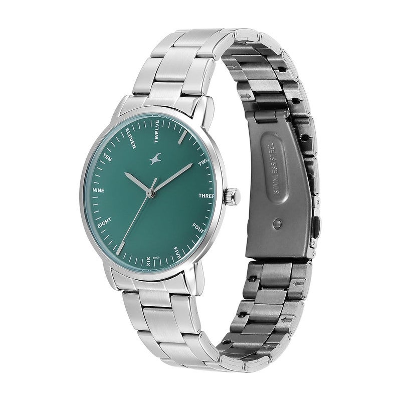 Fastrack Stunners X Special Edition Quartz Green Dial Stainless steel Watch for Men - Image 5