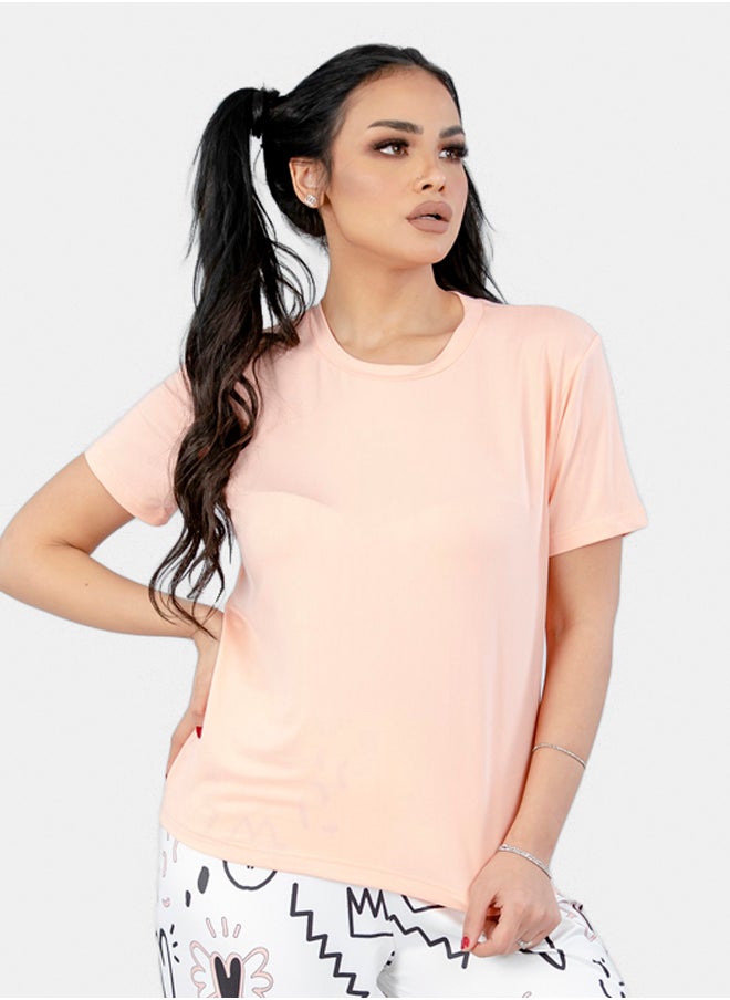 Plain T-Shirt Peach - pzsku/ZA23048F4D05044D8D20DZ/45/_/1736678009/cca3b575-f109-434b-86ec-c72951fb67c9