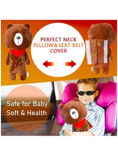 Y&D Seat Belt Cover Pillow for Kids, Car Seatbelt Cushion Head Shoulder Neck Support Protector Pad, Soft Stuffed Plush Travel Vehicle Safety Belts Strap For Kids Of All Ages  - Image 2