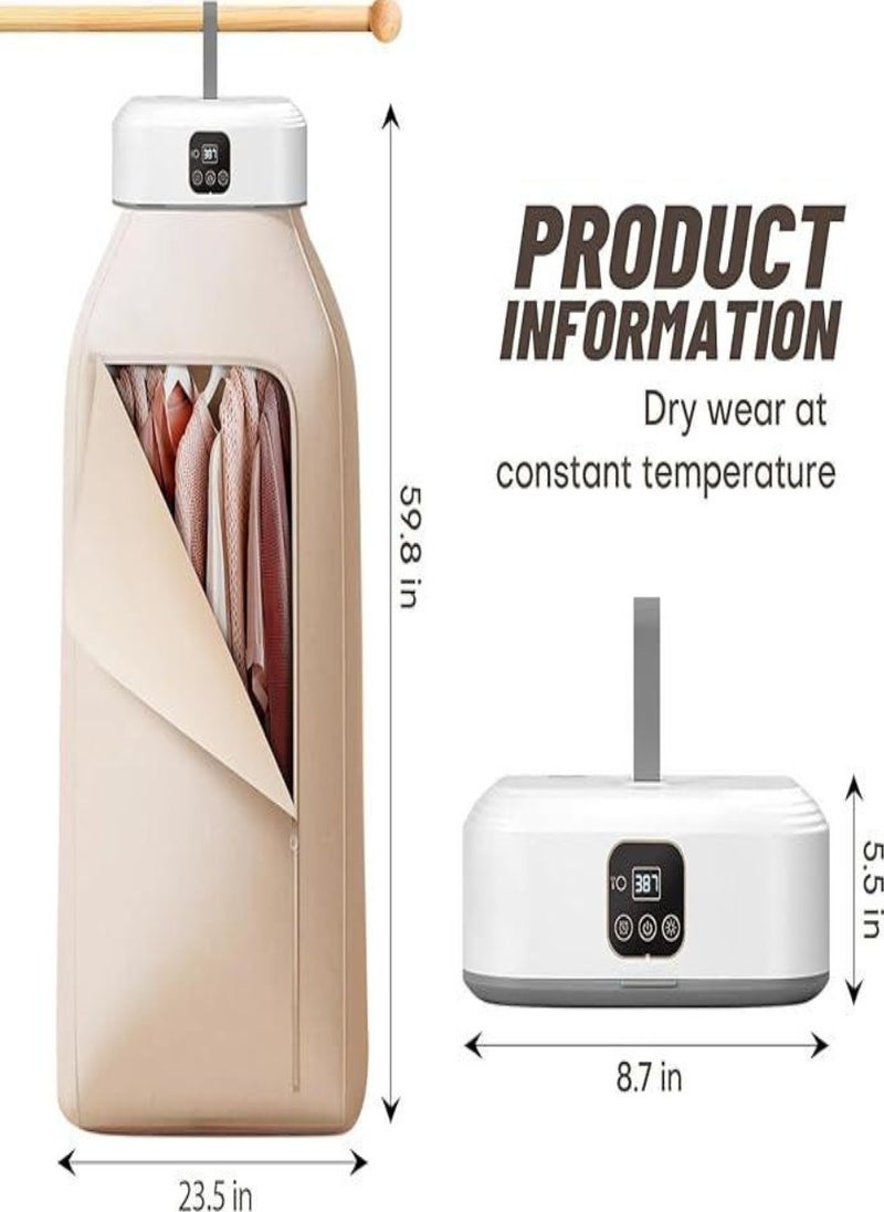 Portable Clothes Dryer, Mini Laundry Dryers with Remote Control, Quick and Easy to Use Small Compact Foldable Electric Drying Machine with Dry Bag for Travel, RV, Home, Apartment - Image 4