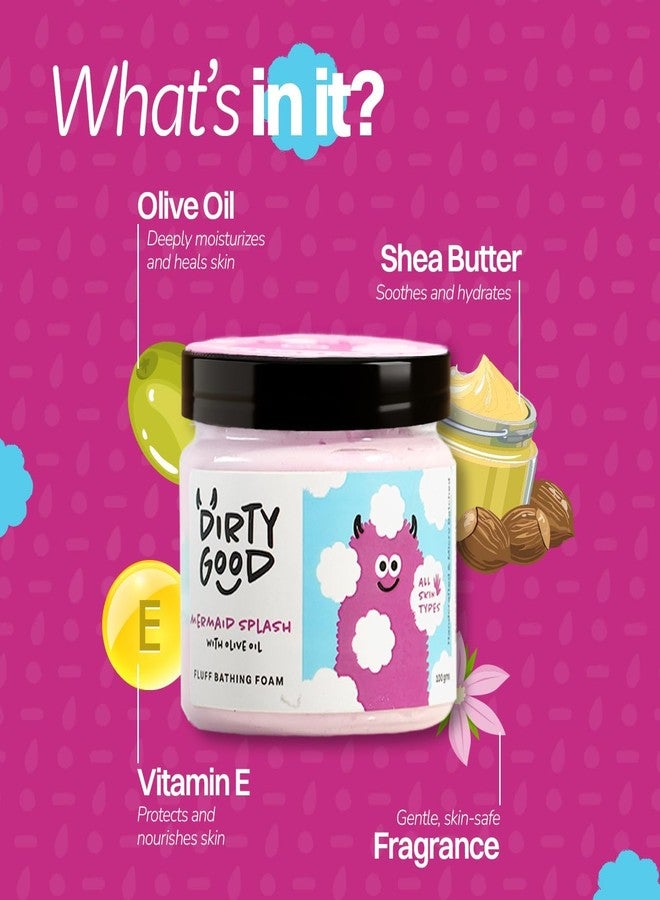 Dirty Good Kids Bath Wash & Body Butter Combo (3+ Years) – Gentle & pH Balanced | Sulphate, Paraben & Phthalates Free | Mermaid Splash Bath Wash (150g) & Pink Petal Rose Body Butter (120g) - Image 5