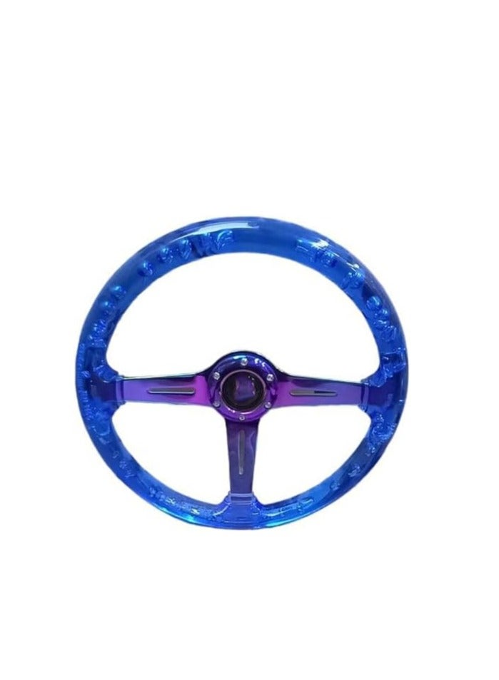 Acrylic Steering Wheel, Blue Color - Image 1