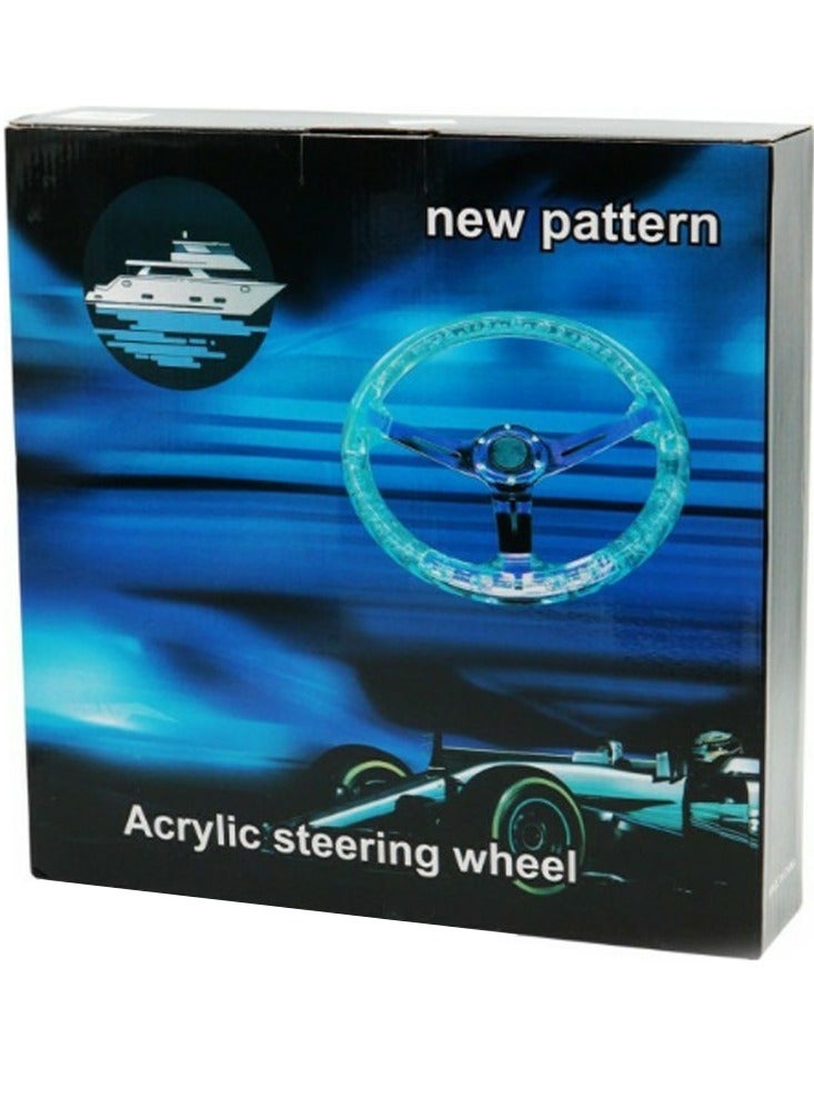 Acrylic Steering Wheel, Blue Color - Image 3