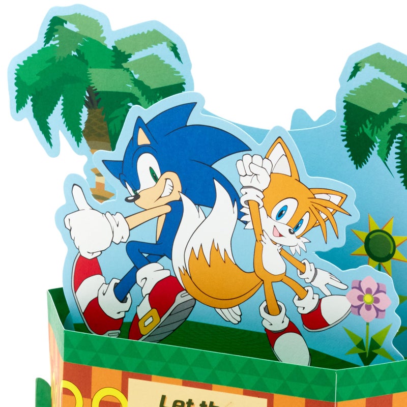 Hallmark Paper Wonder Sonic the Hedgehog Pop Up Card (Let the Good Times Roll) for Birthdays  Graduation  Congratulations - Image 4