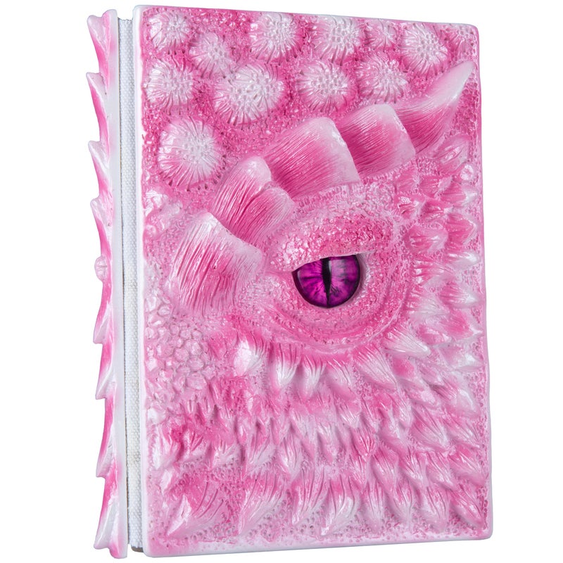 LZlightactor 3D Dragon Eye Embossed Journal,Resin Engraving Notebook,Dnd notebook for Dragon Lovers ï¼ŒBlank Paper,Hardcover Travel Notepad for Writing,Sketchbook,Collection,Gift,Decoration A4 and A5 Size (A5-Rose) - Image 1