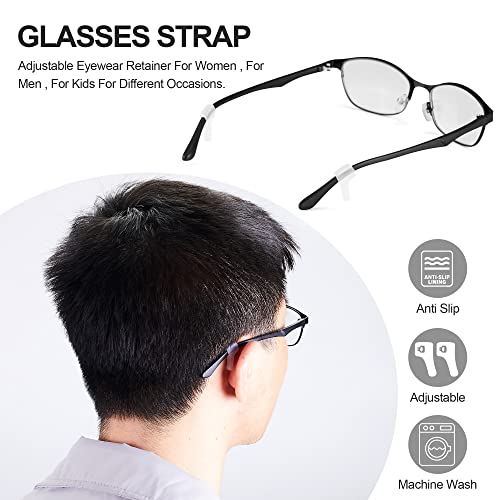 lvvfit Anti-slip Ear Hooks Holder Eyeglasses Retainers Silicone Glasses Temple Holders for Glasses Sunglasses (Clear 10 pairs) - Image 5