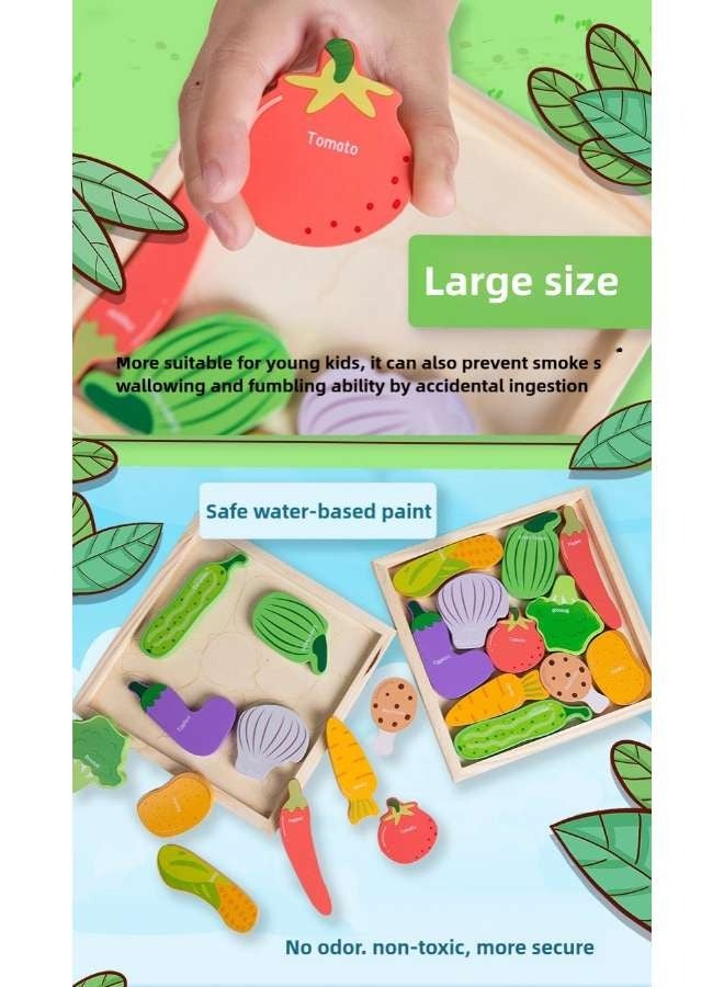 ثلاثية الأبعاد لغز الجسيمات الكبير للأطفال عصور 2-4 ألعاب ألعاب تفاعلية مونتيسوري للآباء الأطفال تعلم الفاكهة البطيخ الخوخ العنب الفراولة الكرز الليمون التفاح ولون لعبة التعليم المبكر - Image 3