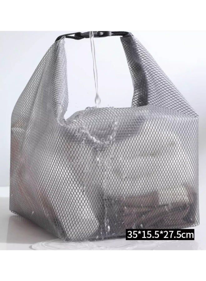 Big Size,Portable Transparent Toiletry Bag with Dry - Wet Separation, Waterproof for Travel, Outdoor, Swimming & Fitness - Image 1
