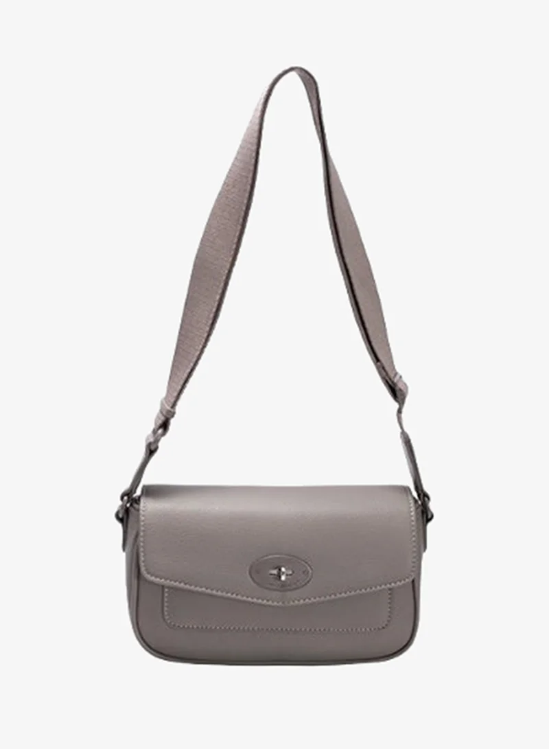 David Jones faux leather crossbody bag for women and girls CM7816 | Medium size crossbody and shoulder bag with flap| everyday, work and out bag with adjustable strap