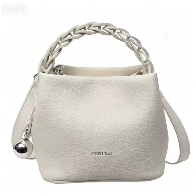 Korean Style Bucket Bag for Women Fashion Woven Handbag Shoulder Crossbody - Image 4