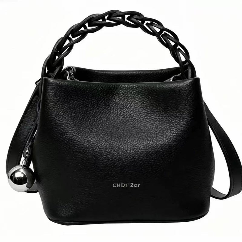 Korean Style Bucket Bag for Women Fashion Woven Handbag Shoulder Crossbody - Image 3