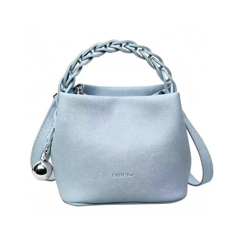 Korean Style Bucket Bag for Women Fashion Woven Handbag Shoulder Crossbody - Image 1
